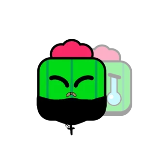 📉 Spike Brawl Stars cactus, crying, sad, character, video game, Brawl Stars telegram sticker