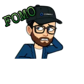 😨 FOMO FOMO, dibujos animados, ansioso, miedo a perdérselo whatsapp sticker