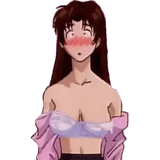 😊 anime, woman, flustered, cartoon, illustration telegram sticker