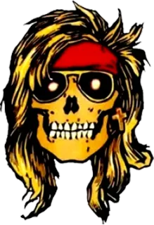 🔫 Schädel, Skelett, Stirnband, Sonnenbrille, Rock, Metal, Musik whatsapp sticker