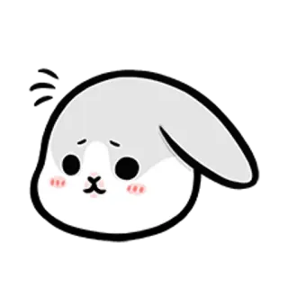 😋 兔子, 小兔子, 可爱, 动物, 贴纸, 卡通 telegram sticker