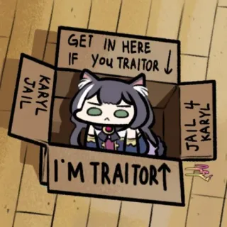 😠 Karyl GET IN HERE IF YOU TRAITOR
JAIL KARYL
JAIL 4 KARYL
I'M TRAITOR Anime, Manga, Ragazza gatto, Scatola, Traditore telegram sticker