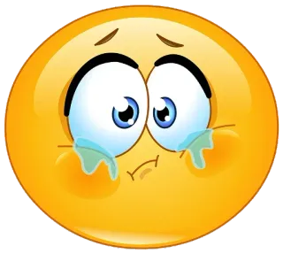 😢 Emoji, Triste, Pleurs, Larmes, Visage whatsapp sticker
