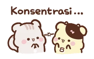 โก๏ธ Konsentrasi... carino, animali, kawaii, concentrazione whatsapp sticker