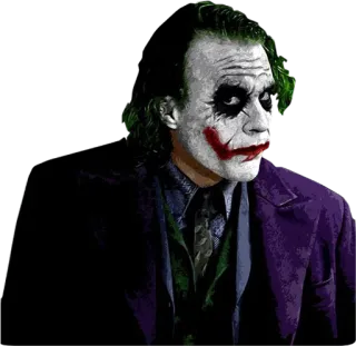 😒 Joker 悪役, DCコミックス, 犯罪者, 道化師, 漫画 telegram sticker