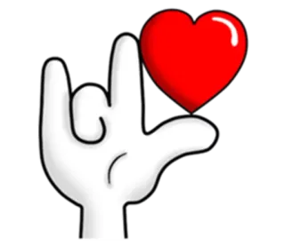 🤘 amore, cuore, lingua dei segni, ti amo, mano telegram sticker