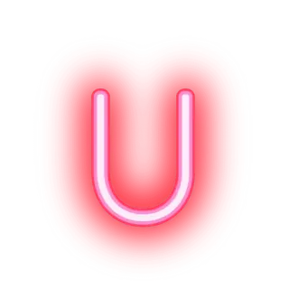 ▪ U буква u, красное сердце, алфавит, инициал, имя, символ telegram sticker