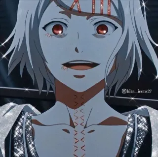 🌟 Juuzou Suzuya Tokyo Ghoul Anime, Tokyo Ghoul, Juuzou Suzuya, XIII, Punti, Personaggio telegram sticker