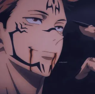 😏 Ryomen Sukuna Jujutsu Kaisen anime, demon, curse, manga, sukuna telegram sticker