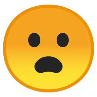 😦 Emoji, Kejutan, Terkejut, Kagum, Kuning telegram sticker