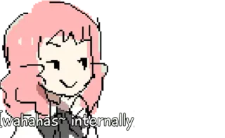 😏 wahahas internally garota anime, fofo, pixel art telegram sticker