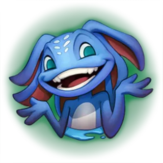 😁 sticker, cartone animato, personaggio, blu, creatura telegram sticker