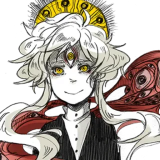 🤍 anime, manga, character, fantasy, eyes, monster, drawing telegram sticker