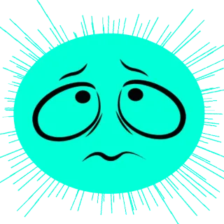 😢 triste, desenho animado, adesivo, personagem, ilustração, ícone whatsapp sticker