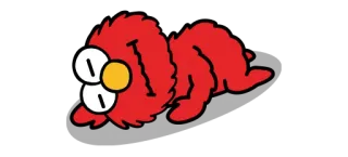 🙇 Elmo Sesame Street เอลโม, เซซามีสตรีท, การ์ตูน, ตัวละคร, หุ่นกระบอก, มัพเพ็ต telegram sticker
