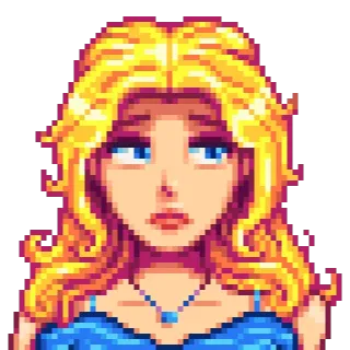😒 Penny Stardew Valley videojuego, Stardew Valley, personaje, pixel art telegram sticker