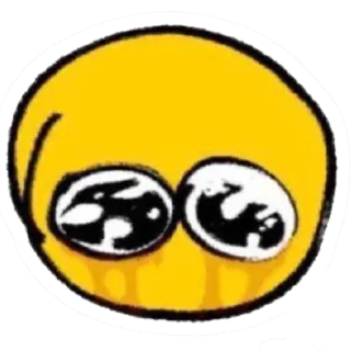 🥺 Emoji, Triste, Llorando, Amarillo, Expresión telegram sticker