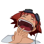 🥱 Ed Cowboy Bebop anime, cartoon, character, laughing, Ed, Cowboy Bebop, excited telegram sticker