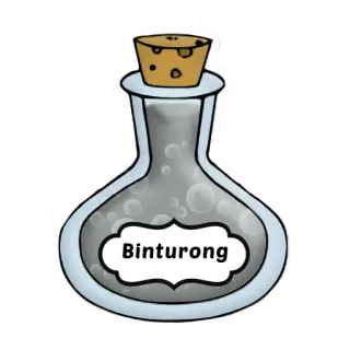 🐾 Binturong binturong, potion, animal, flask, sticker telegram sticker