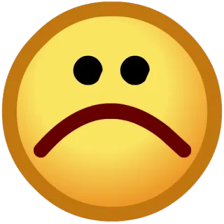😢 Emoji, Triste, Malheureux, Visage, Jaune telegram sticker
