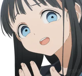 😨 anime, ragazza, cartone animato, personaggio, ritratto, disegno whatsapp sticker