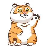 😘 tiger, tier, niedlich, cartoon, freundlich, säugetier telegram sticker