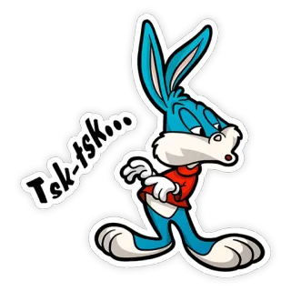 😒 Tsk-tsk... Dessin animé, Lapin, Tsk, Looney Tunes telegram sticker