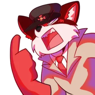 😡 여우, 만화, 제스처, 분노, 스티커 telegram sticker