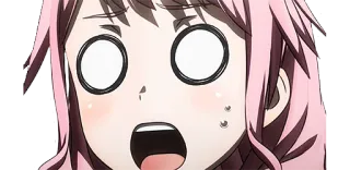 😵 アニメ, 女の子, びっくり, ショック, 恐怖, パニック whatsapp sticker