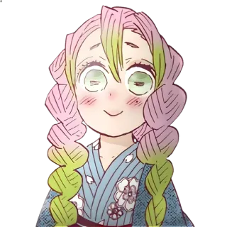 👾 Mitsuri Kanroji Demon Slayer Anime, Demon Slayer, Mitsuri Kanroji, Hashira, Hashira do Amor, Fofo telegram sticker