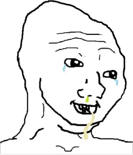 😦 meme, crying, face, sad, wojak telegram sticker