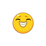 😁 Эмодзи, Смайлик, Счастливый, Радостный, Желтый whatsapp sticker