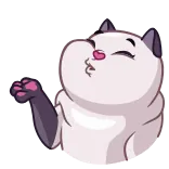 🌟 แมว, สัตว์, การ์ตูน, จูบ, น่ารัก telegram sticker