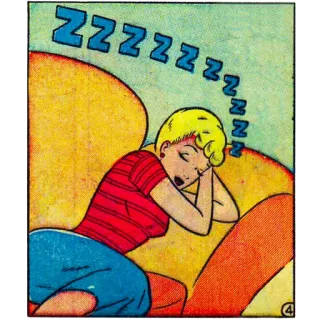 💤 ZZZZZZZZ sleeping, zzz, cartoon, woman, couch telegram sticker