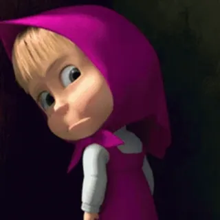 🍬 Masha Masha and the Bear 만화, 소녀, 캐릭터, 애니메이션, 마샤와 곰, 귀여운, 아이 telegram sticker