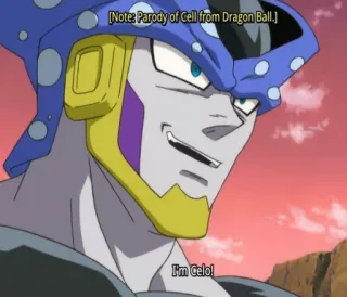🔷 Cell Dragon Ball I'm Celot! anime, parody, Cell, Dragon Ball telegram sticker