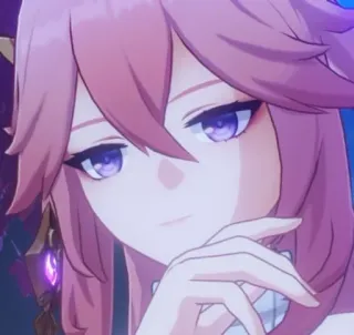 🤔 Yae Miko Genshin Impact yae miko, genshin impact, anime, game, pink hair telegram sticker