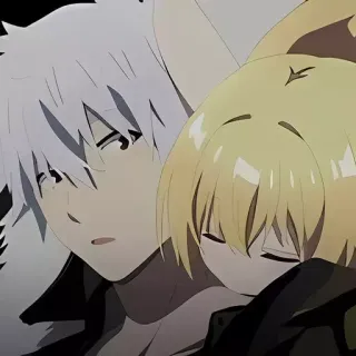 🌙 Anime, Paar, Süß, Cartoon, Illustration whatsapp sticker