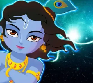 😎 Krishna Krishna, Hinduism, god, spiritual, Indian deity telegram sticker