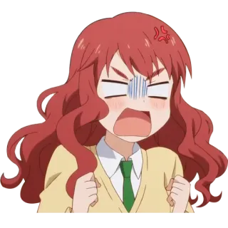 😡 anime, cartoon, angry, mad, frustrated, upset, girl telegram sticker