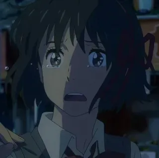 🥺 Anime, weinen, Mädchen, traurig, Tränen, Emotion, Porträt whatsapp sticker