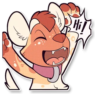 Cinnamon Wild Dog whatsapp stickers