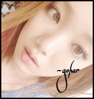 💋 gohar 여자, 얼굴, 셀카, 인물사진, 소녀, 눈, 입술 telegram sticker