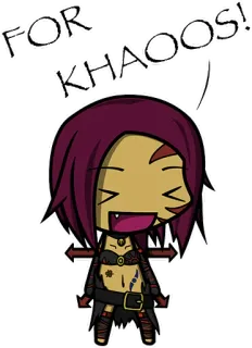 😆 FOR KHAOOS! Khaos, Personaggio, Cartone animato, Fantasy, Caos telegram sticker