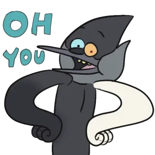 😙 OH
YOU cartone animato, adesivo, divertente, Regular Show telegram sticker