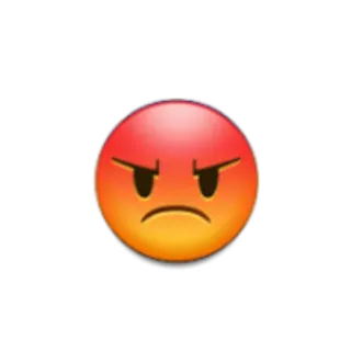 😡 bravo, emoji, vermelho, rosto telegram sticker