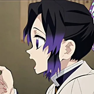 😧 Shinobu Kocho Demon Slayer 애니메이션, 귀멸의 칼날, 코쵸우 시노부, 캐릭터 telegram sticker