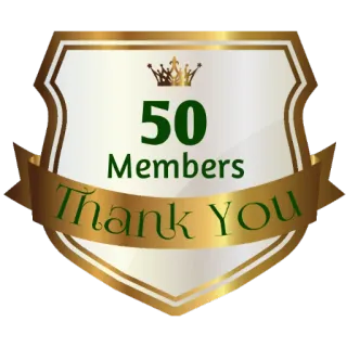 ⚜ 50 Members
Thank You celebração, marco, adesão, obrigado, conquista telegram sticker