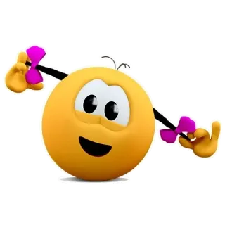 😊 emoji, cartoon, funny, bows, yellow whatsapp sticker