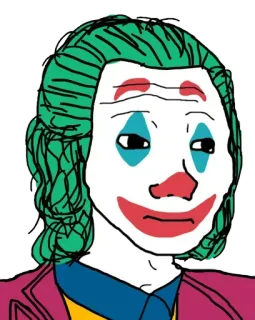 🤡 Joker ตัวตลก, มีม, เศร้า, พิลึก, โจ๊กเกอร์ telegram sticker